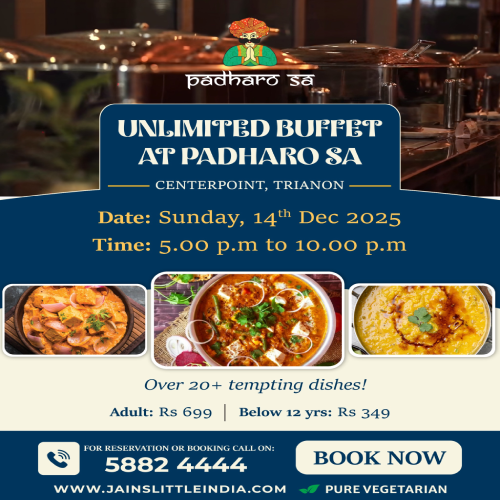 Unlimited Vegetarian Buffet at Padharo Sa 🍽️ padharo sa 14 dec buffet