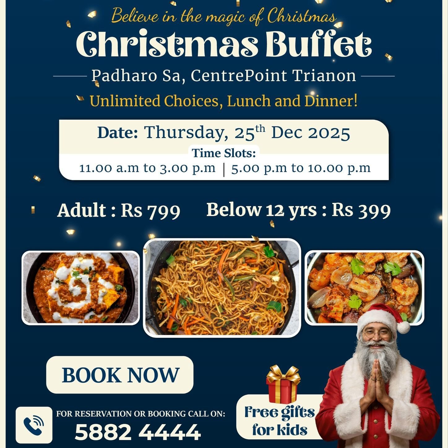 christmas buffet at padharo sa, centrepoint